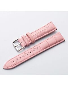 16 mm Pink Leather Watch Strap L