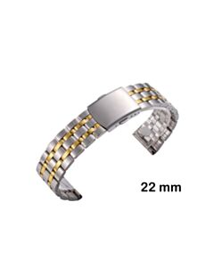 22 mm Silver Gold Watch Bracelet 22AKV1DPC