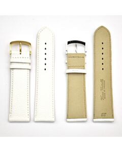 22 mm White Leather Watch Strap 10814