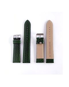 22 mm Green Leather Watch Strap L271 Buckle M