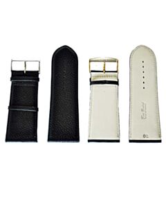 30 mm Black Leather Watch Strap