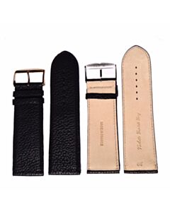 30 mm Black Leather Watch Strap XL 50814