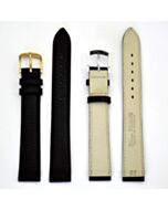 16 mm Black Leather Watch Strap XL 50814