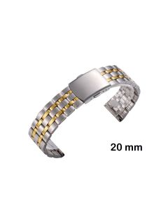 20 mm Silver Gold Watch Bracelet 20AKV1DPC
