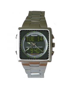 Men's Green Analog-Digital Watch 50M